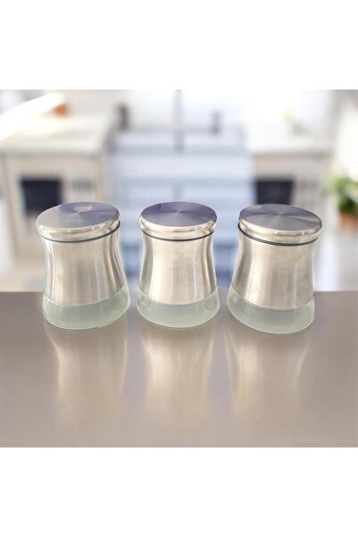 partridge store Glass 3 Jar with Metal Lid