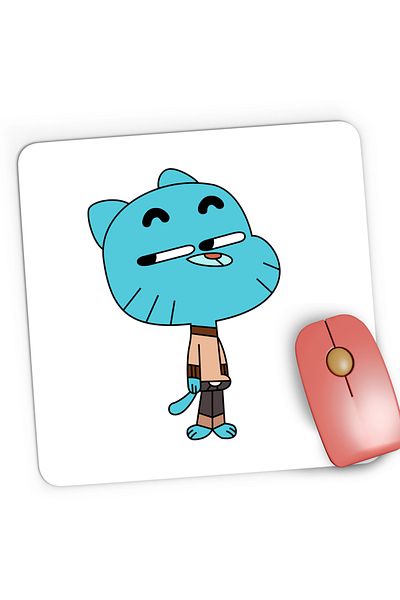 OEM Mousepad Gaming Gumball Pisic Motanel Desene Animate, 21x19 cm