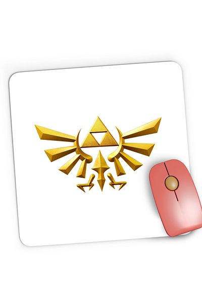 OEM Mousepad Gaming Legend of Zelda Gold Logo, 21x19 cm