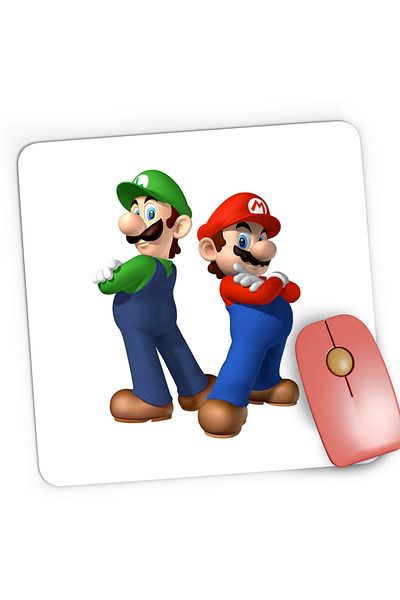 OEM Mousepad Gaming Super Mario Bros Brotherhood VIP PS4 3D, 21x19 cm