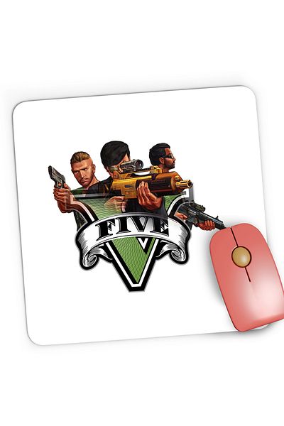 OEM Mousepad Gaming GTA5 Five Emblem, 21x19 cm