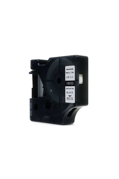 JetWorld Taśma Zamiennik Dymo Rhino Czarny na Białym (18053) rurka termokurczliwa 9mm x 1.5m