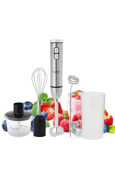LAC LAICHY 5 In 1 Blender,1000w, 2-speed with 500ml Food Chopper,600ml Container,for Smoothie Sauces Food Soups