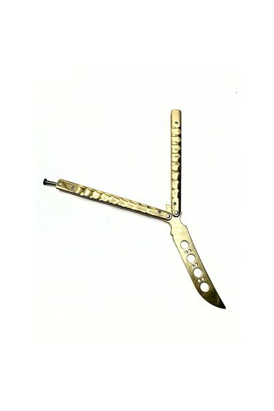 dalimag Cuțit de antrenament cu bucle, tocit, auriu, Dalimag, 30 cm