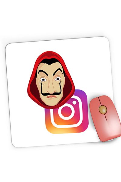 OEM La Casa de Papel Gaming Mousepad Instagram Creator Insta, 21x19 cm
