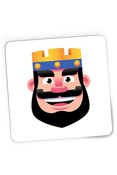 OEM Mousepad Gaming Red King Clash Royale Minecraft, 21x19 cm
