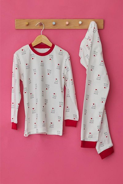 BONY SOCKS Set de pijamale cu imprimeu pentru mamă și tată pentru fete