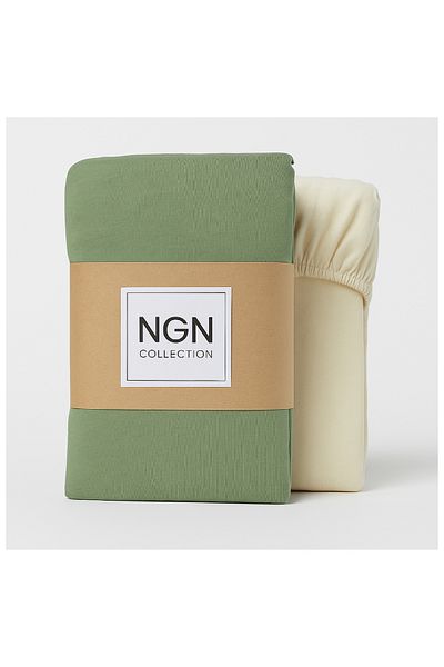 NG Collection Set of 2 Fitted Sheets – Suitable for Baby & Children's Bed 60X120 cm 100% Cotton