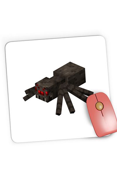 OEM Mousepad Gaming Cave Spider Red Eyes Minecraft, 21x19 cm