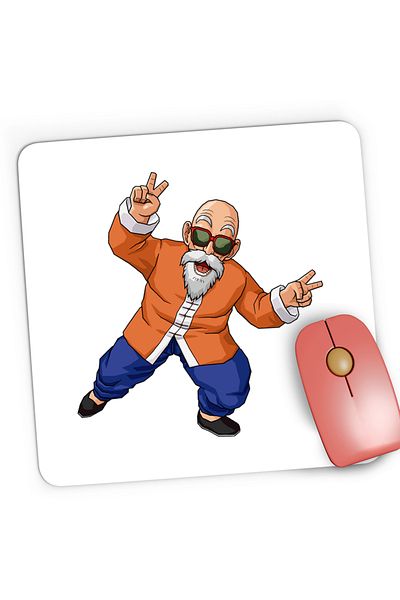 OEM Mousepad Gaming Dragonball Z Master Roshi Grandpa Grandpa Anime, 21x19 cm