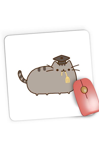 OEM Mousepad Gaming Pusheen Cat Graduated Kitty Kitten, 21x19 cm