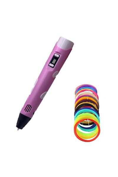 dalimag 3D Printing Pen, Pink, LED Display, 50m Filament,