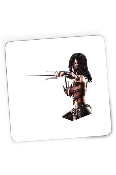 OEM Mousepad Gaming Mortal Kombat Mileena Kitana Cute Girl Karate, 21x19 cm