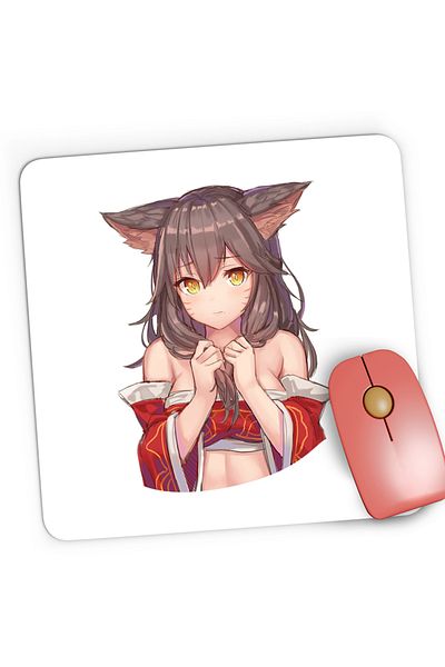 OEM Mousepad Gaming League of Legends Ahri Champion Artwork Anime, 21x19 cm