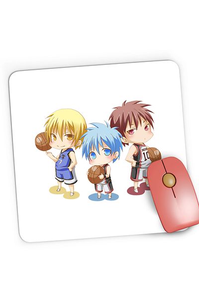 OEM Mousepad Gaming Chibi Tetsuya Kuroko with Basket Echipa, 21x19 cm