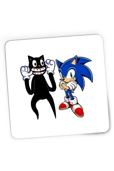 OEM Mousepad Gaming Cartoon Cat Sonic the Hedgehog Epic Game, 21x19 cm