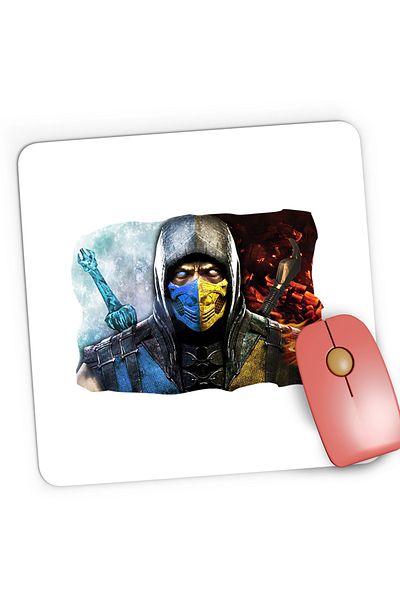 OEM Mousepad Gaming Mortal Kombat Twin Swords Scorpion Action, 21x19 cm