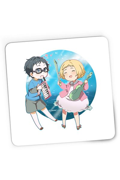 OEM Mousepad Gaming Your Lie in April Kaori Kousei Fan Art, 21x19 cm