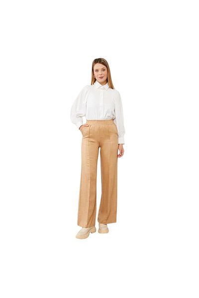 Levidor Trousers with Elastic Waist and Stripe Detail