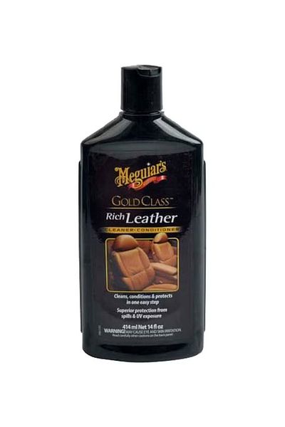 Meguiars Gold Class Rich Leather Cleaner – 414 ml | Cleans, Conditions & Protects Leather
