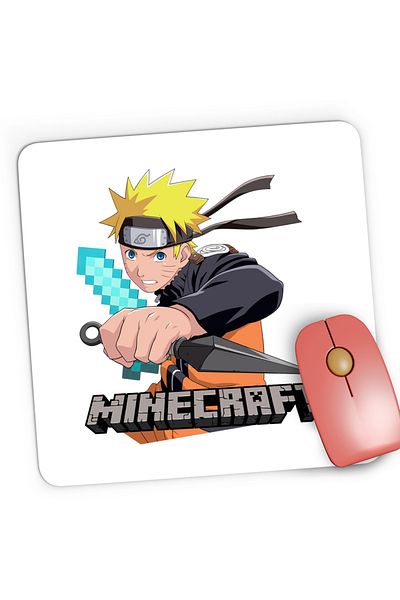 OEM Mousepad Gaming Naruto Minecraft Creator Kunai Diamond Sword, 21x19 cm