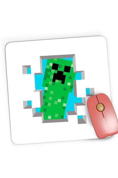 OEM Mousepad Gaming Creeper Blue Sky Minecraft, 21x19 cm