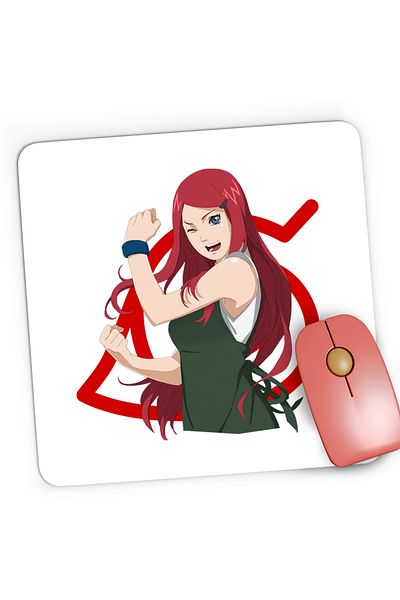 OEM Mousepad Gaming Naruto Kushina Uzumaki Boruto Shippuden Anime, 21x19 cm