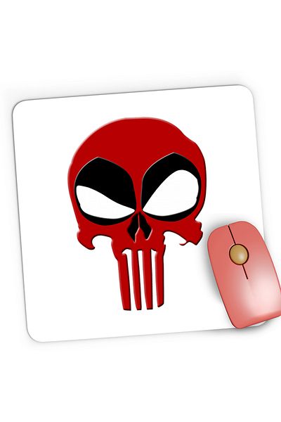 OEM Mousepad Gaming Deadpool Punisher Reaper Skull, 21x19 cm