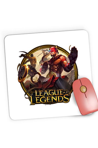 OEM Mousepad Gaming Lee Sin League of Legends Arte Martiale LoL, 21x19 cm