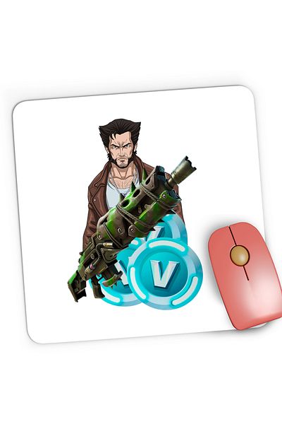 OEM Mousepad Gaming Wolverine Logan Fortnite VBucks Epic, 21x19 cm