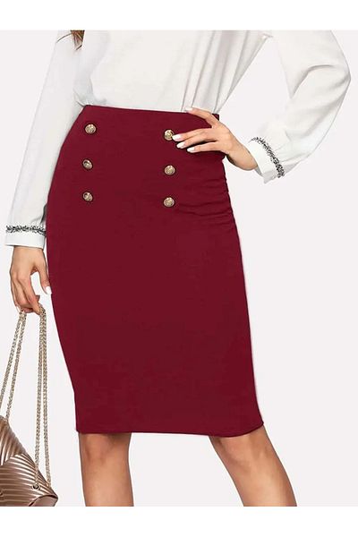 UniqueStore.ro Fustă Gertrude Burgundy