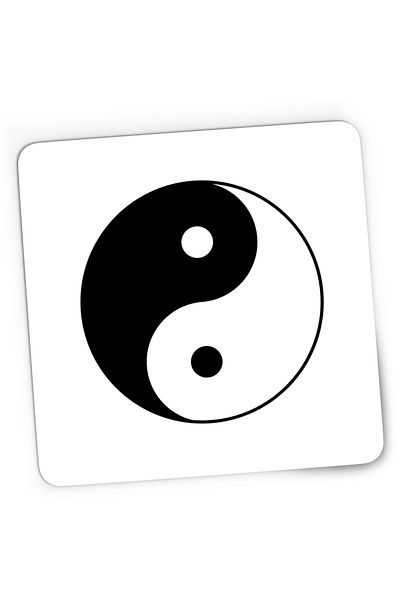 OEM Yin Yang Symbol Logo Yoga Anime Naruto Zen Gaming Mousepad, 21x19 cm