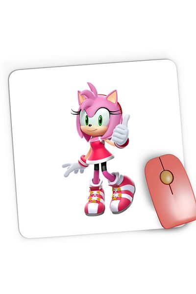 OEM Mousepad Gaming Sonic Hedgehog Iubita Amy Rose, 21x19 cm