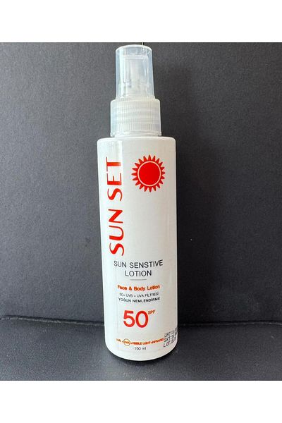 Sunset Sun Senstive Lotion Face and Body 50 Spf Intensive Moisturization