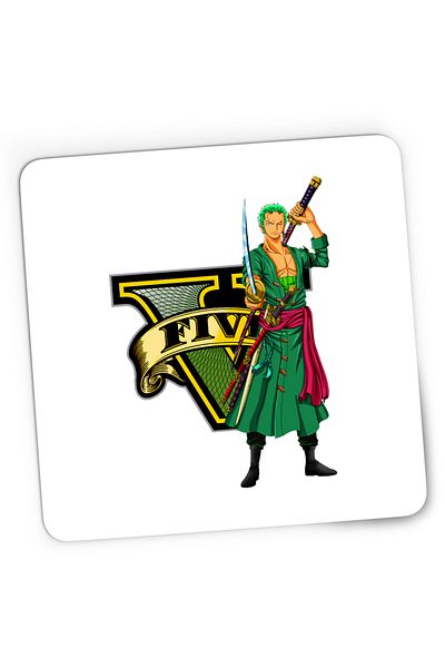 OEM Mousepad Gaming One Piece Roronoa Zoro GTA Anime Zorro, 21x19 cm