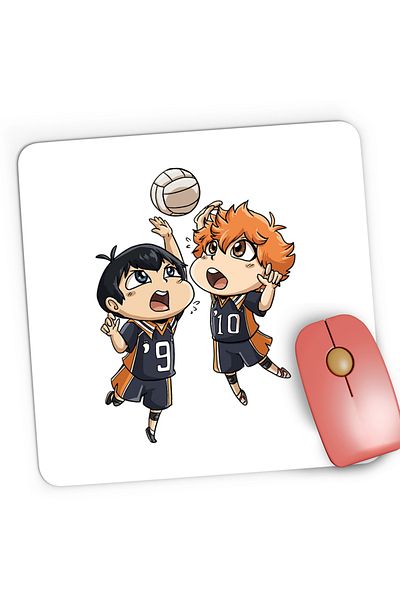 OEM Mousepad Gaming Haikyuu Volei Duel Hinata Kageyama Chibi, 21x19 cm