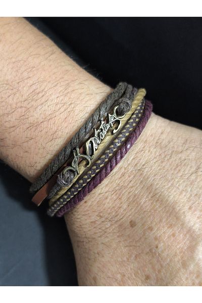 enyatakı Original leather rope bracelet signed by kemal ataturk.