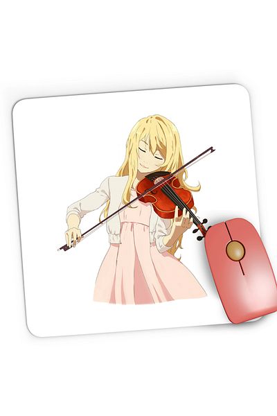 OEM Mousepad Gaming Your Lie in April Kaori Violin Love Anime, 21x19 cm