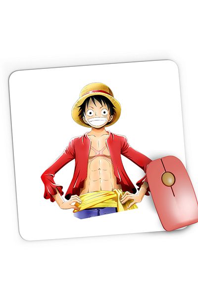 OEM Mousepad Gaming Monkey D Luffy One Piece Anime Straw Hat, 21x19 cm