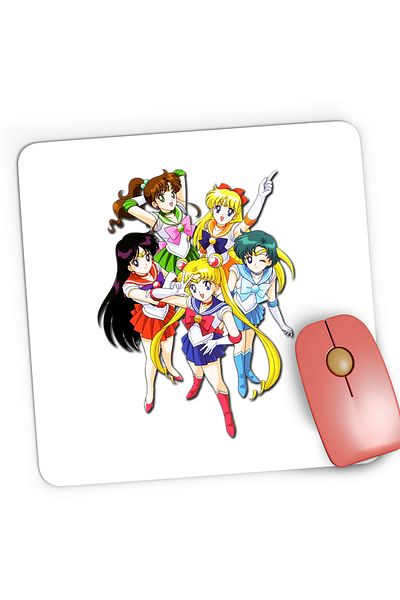 OEM Sailor Moon All Crew Manga Cartoon Gaming Mousepad, 21x19 cm