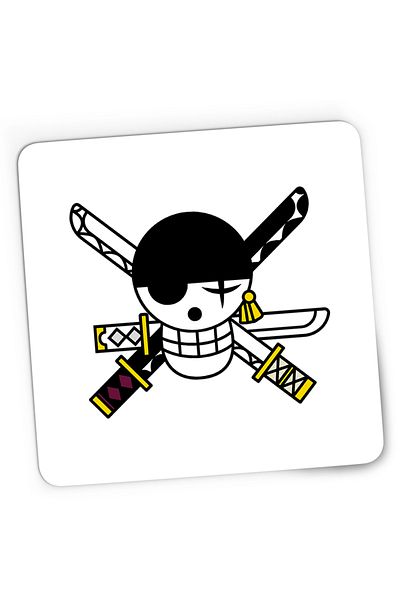 OEM Mousepad Gaming Zoro Roronoa Logo One Piece Flag Emblem, 21x19 cm