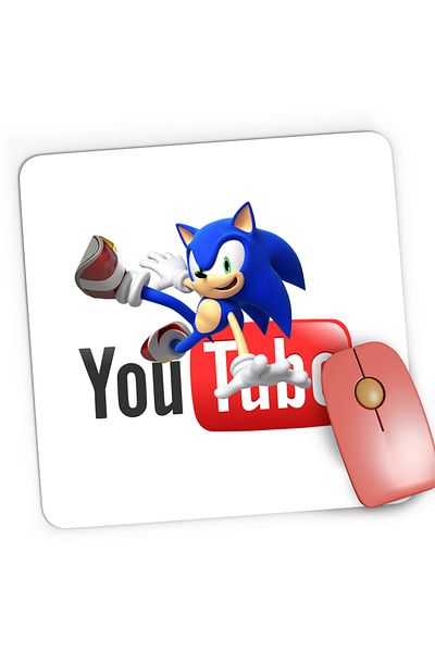 OEM Mousepad Gaming Sonic the Hedgehog Youtube Youtuber Creator, 21x19 cm