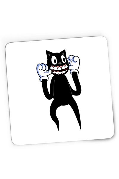 OEM Mousepad Gaming Cartoon Cat Scary Minecraft, 21x19 cm