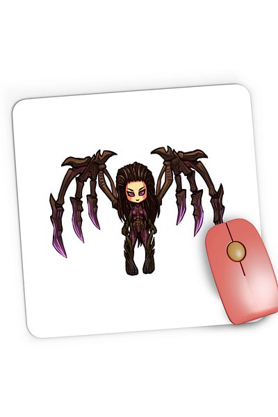 OEM Mousepad Gaming StarCraft 2 Queen Of Blades Video Game, 21x19 cm