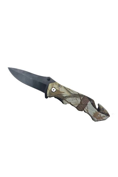 dalimag Briceag, Deschidere manuală, Model camuflaj, Atașare cu curea, Sistem de tăiere cu curea, Lamă de oțel, 19 cm,