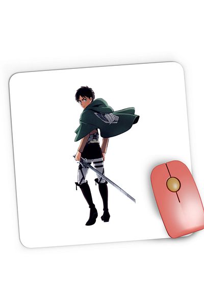 OEM Mousepad Gaming Attack on Titan Eren Yeager Anime AOT, 21x19 cm