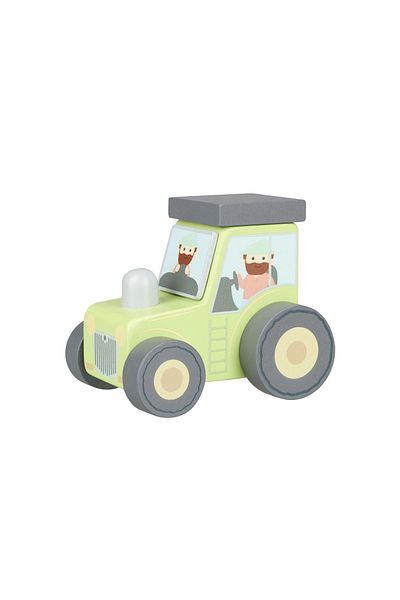 Orange Tree Toys Tractor verde din lemn, Orange Tree Toys