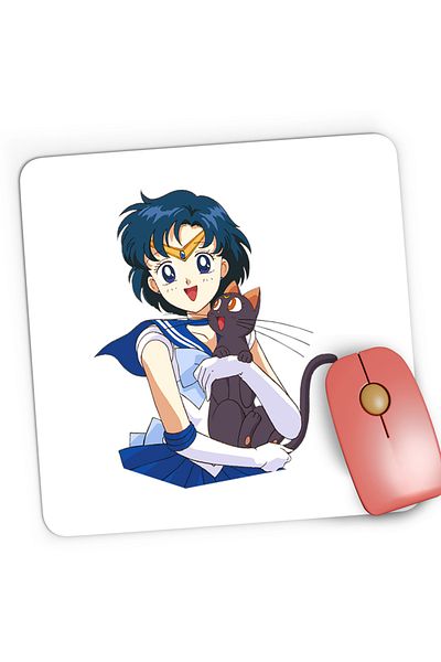 OEM Mousepad Gaming Sailor Moon Mercur Luna Happy Vibe, 21x19 cm