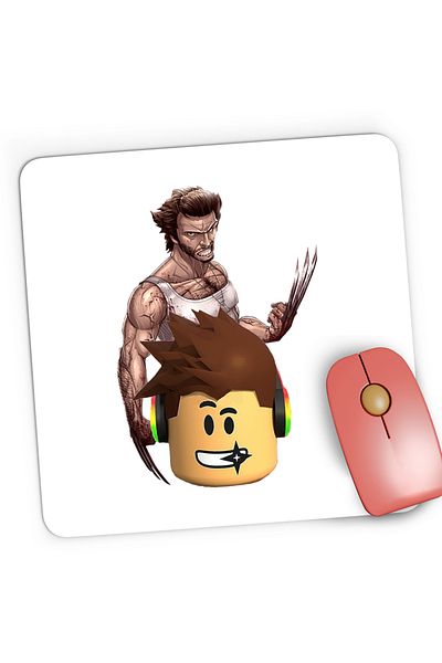OEM Mousepad Gaming Wolverine Roblox Logan X Men Badass, 21x19 cm