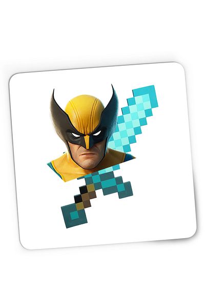 OEM Mousepad Gaming Wolverine XMen Diamond Sword Minecraft, 21x19 cm